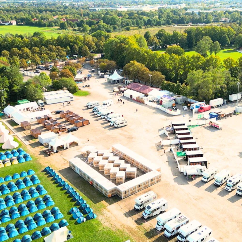 Oktoberfest Wiesn Camp Lodge Munchen Bagian luar foto
